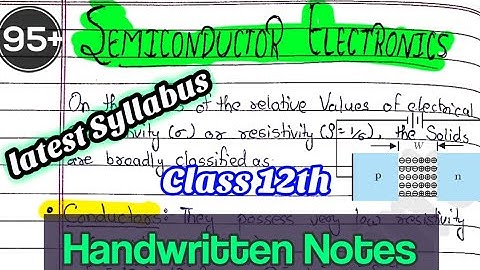 | semiconductor electronics | Class 12th | Physics chapter 14 | Handwritten NOTES @Edustudy_point