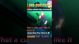 Sukuna Using Cell Phone