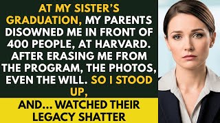 At My Sister’s Graduation, My Parents Disowned Me—Then Screamed When I Unveiled Their Secret.
