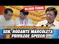 SENATOR MARCOLETA PRIVILEGE SPEECH 