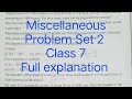 Miscellaneous problem set 2  std  7 maths