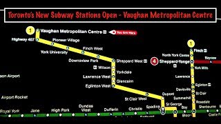 The subways stations in toronto's new spadina line extension, opened
today and i went to film them this is vaughan metropolitan centre
station, which ...