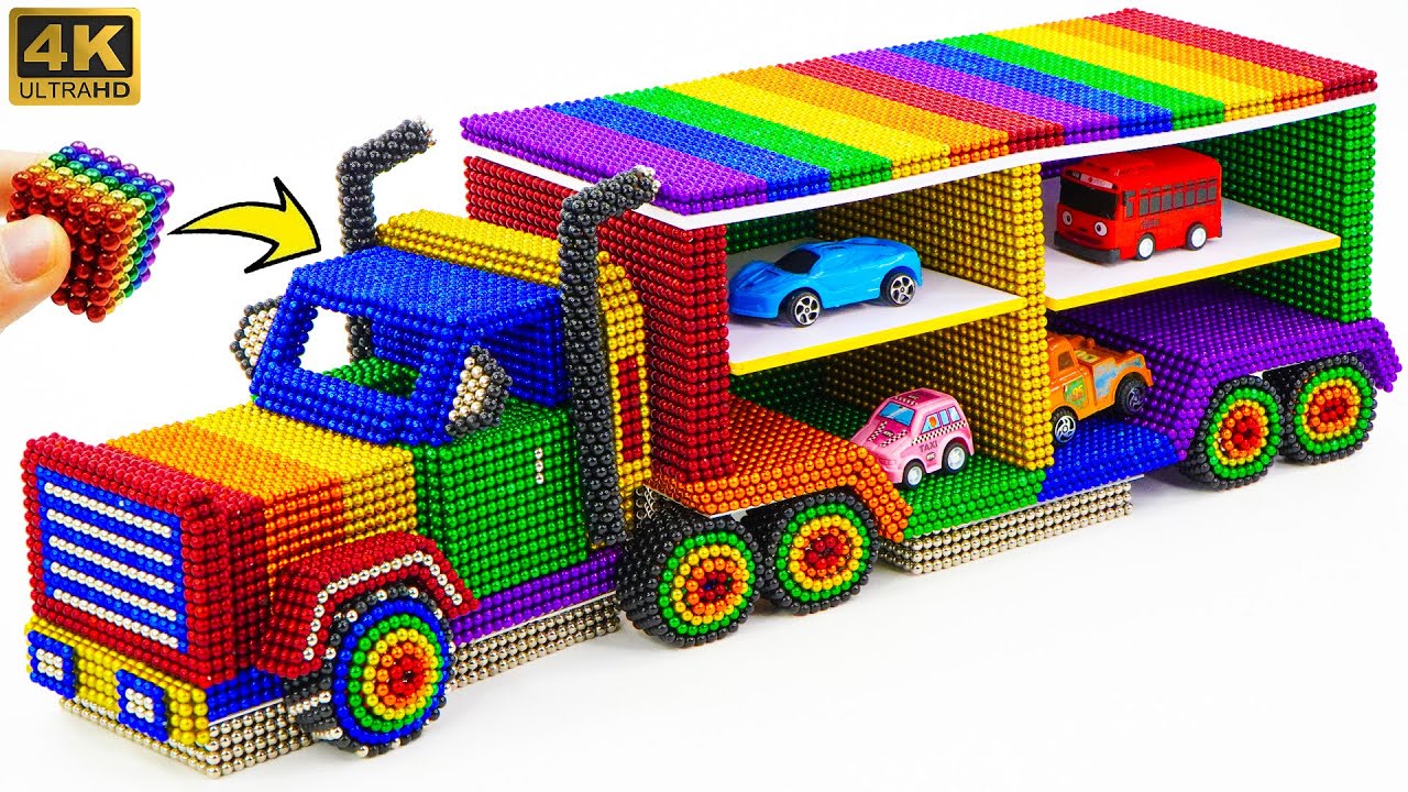ASMR - How To Make Mini Car Transport From Magnetic Balls (Satisfying ...