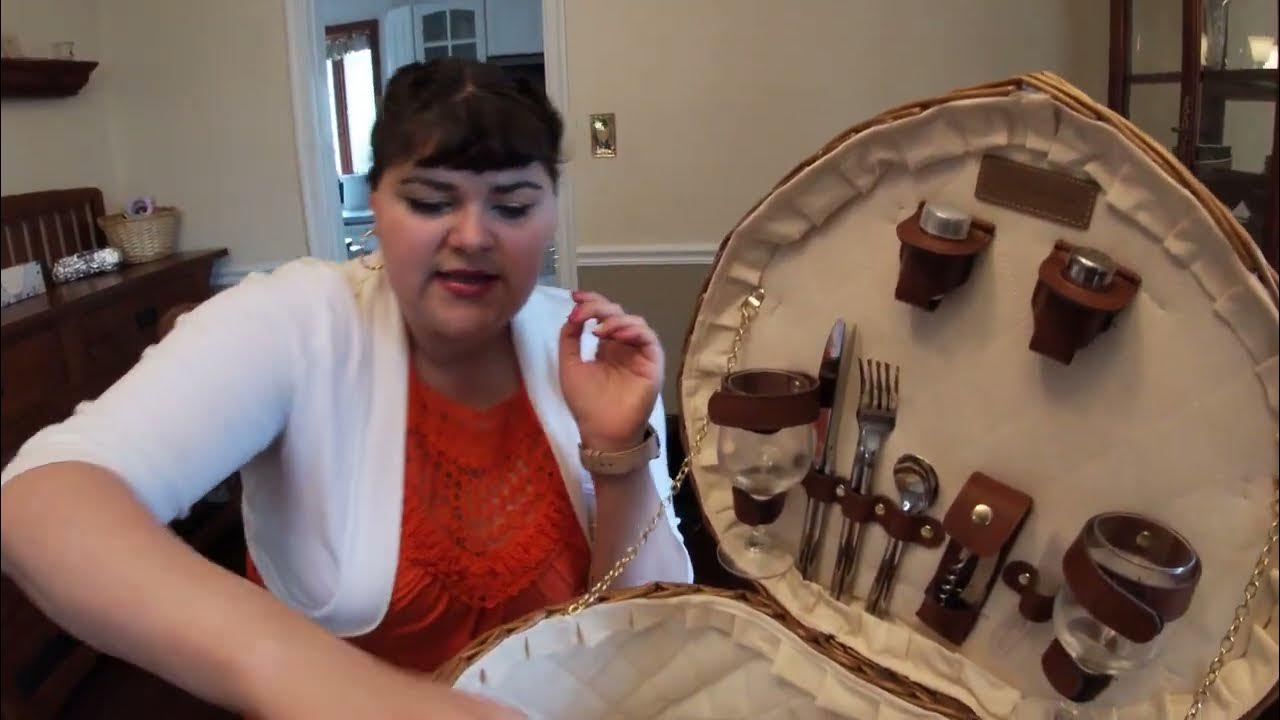 Picnic Time Heart Shaped Picnic Basket Review YouTube