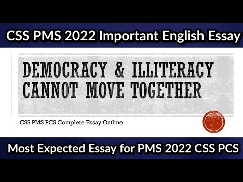 essay on democracy and illiteracy cannot move together