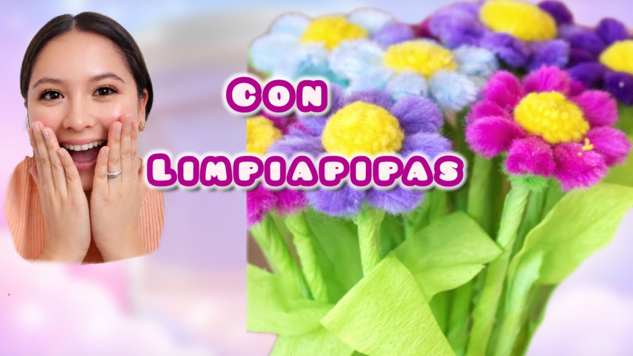 HICE ESTAS FLORES CON LIMPIAPIPAS (super fácil)