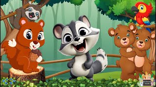 Cute Little Animals: Bear, Raccoon, Chipmunk, Parrot, Slot - Animal videos