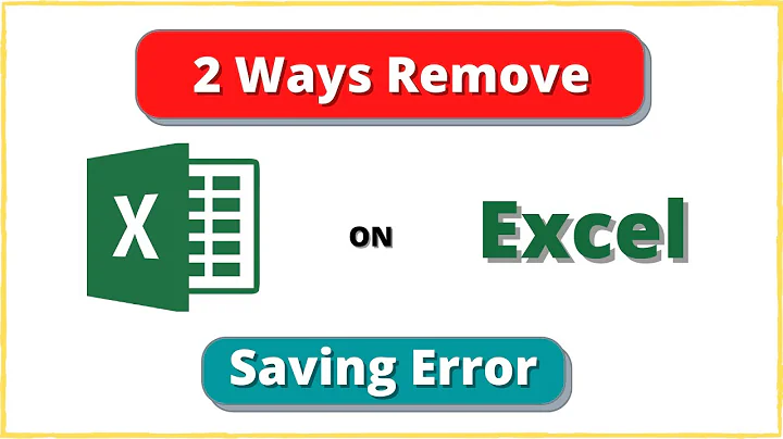 2 Ways to Remove Excel Saving Error | Remove Saving Error on Excel | Excel Tips & Tricks | Excel VBA