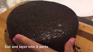 How to make dark chocolate cake | moist and fluffy chocolate cake