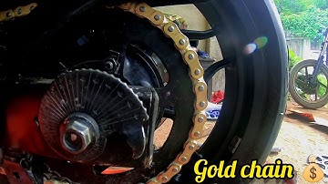 Steps to change Rolon brass chain sprocket on Pulsar rs200 #goldchain #rs200 #pulsar #bajaj