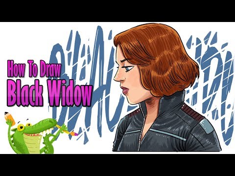 how to draw Black Widow Avengers