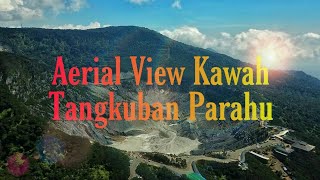 Aerial View Kawah Gunung Tangkuban Parahu