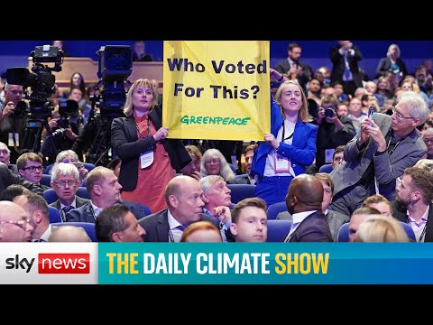 Daily climate show: liz truss speech interrupted by protestors