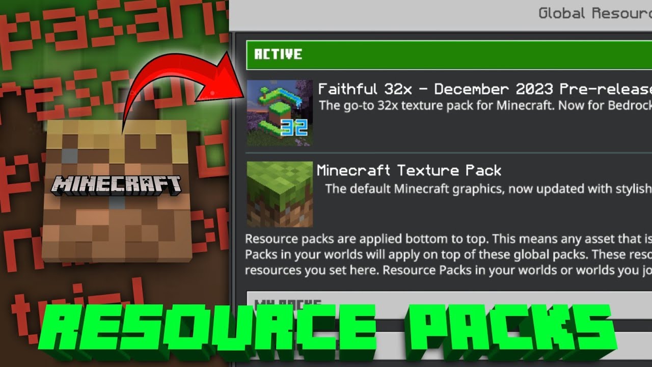 CARA PASANG RESOURCE PACK DI MINECRAFT TRIAL - YouTube