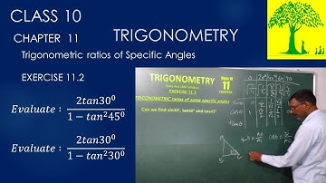 Class 10  || Trigonometric ratios of Specific Angles || EXERCISE 11.2