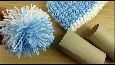 How to make Pom Pom for Baby hat Happy Crochet Club