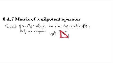 8.A.7 Matrix of a nilpotent operator