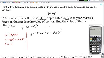 Exponential growth and decay ( Intro) | Algebra 2 | Trigonometry | Common Core