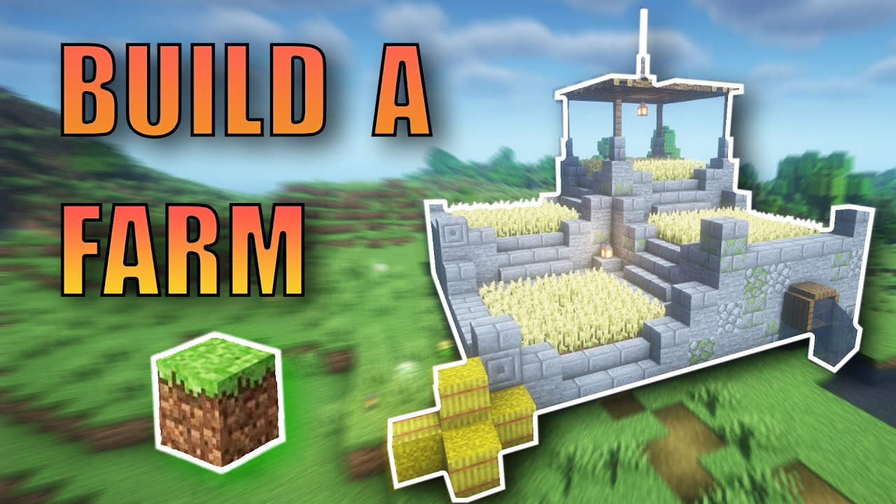 Large Minecraft Farm Tutorial How To Build A FARM in Minecraft - Tutorial - YouTube