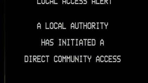 Local Alert System Message