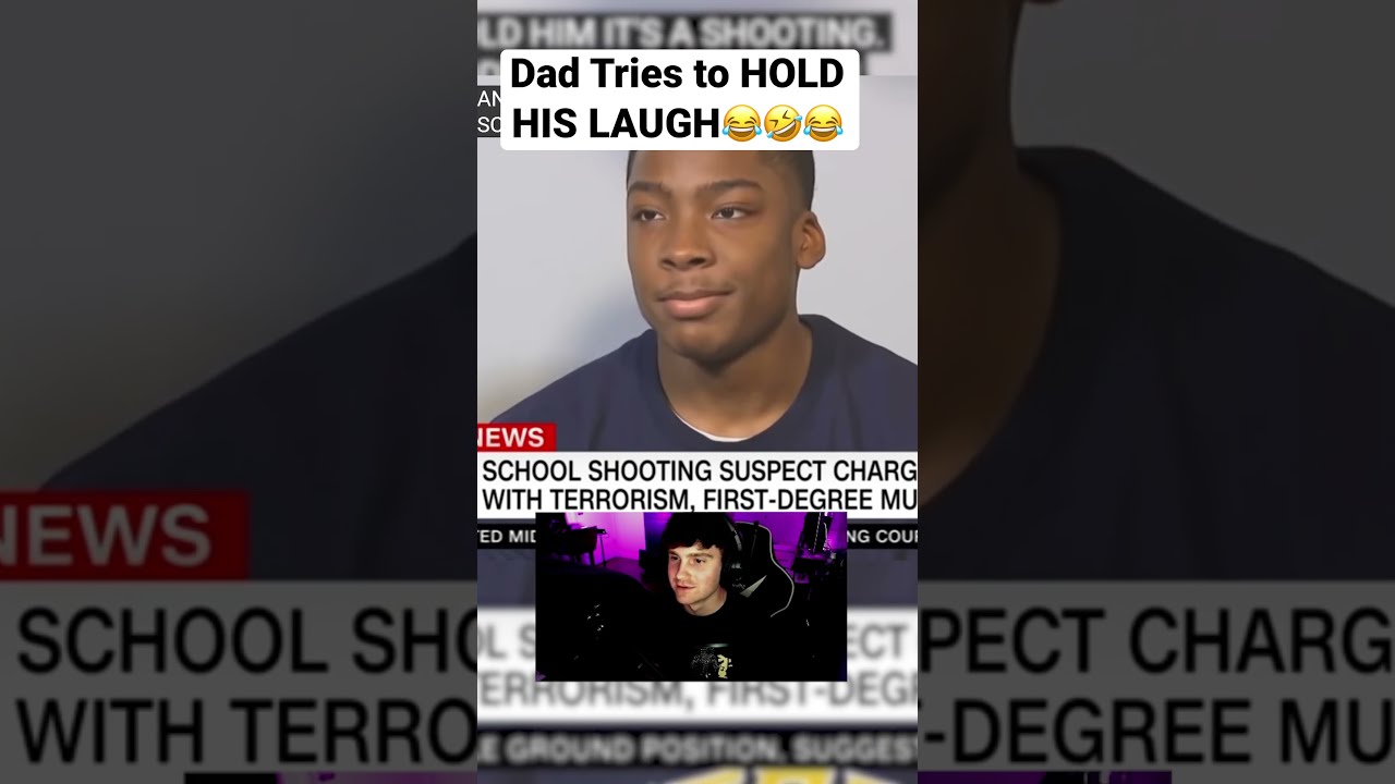 DAD TRIES To HOLD HIS LAUGH Durring Interview 
