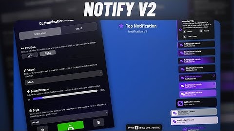 VMS Notify V2 | Highly customizable notifications and UI parts