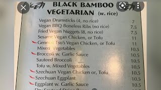 Black Bamboo Chinese Restaurant Vegan orange Chick n and Chick N and Broccoli Review