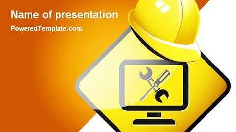 Tech Support Sign PowerPoint Template by PoweredTemplate.com