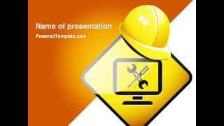 Tech Support Sign PowerPoint Template by PoweredTemplate.com