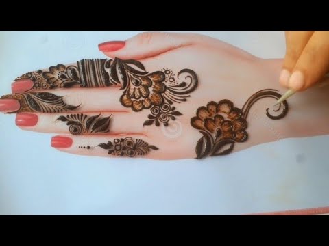   نقش حناء يمني نقش صحراوي