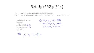 MTH 143 Linear Programming - Setting Up the Simplex Method (Finite Math)