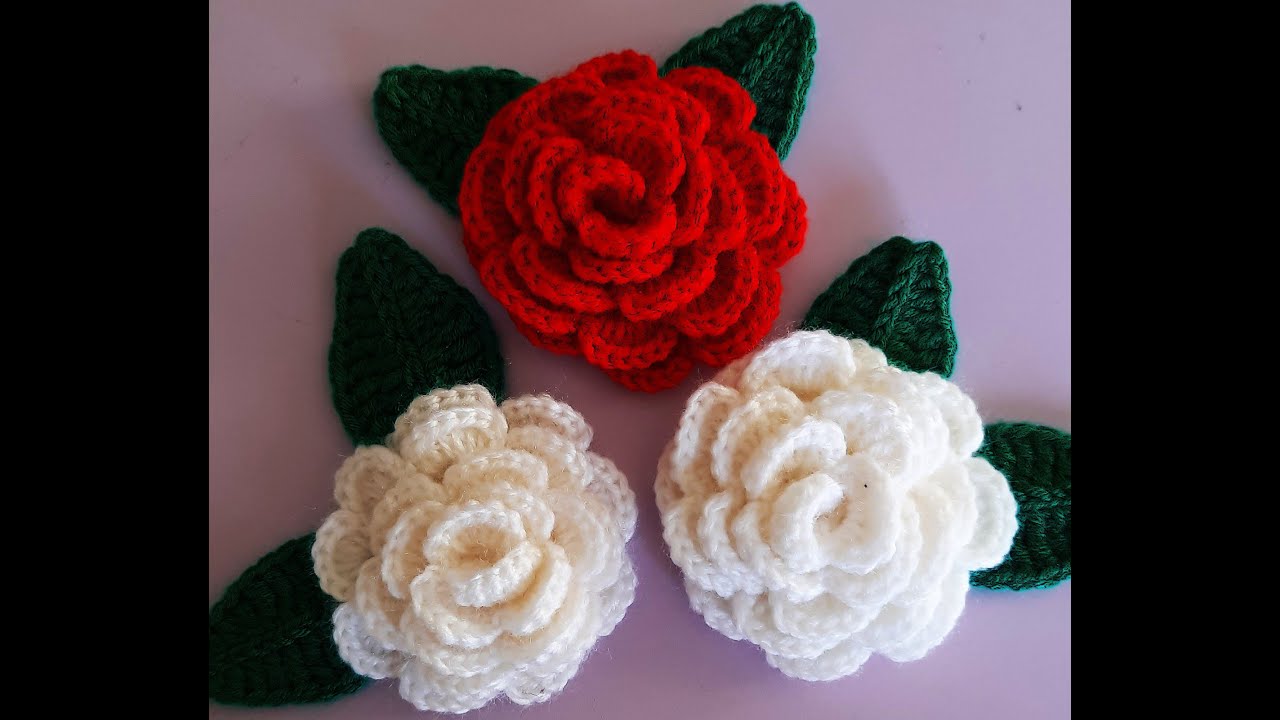 El Örgüsü Gül ve Yaprak Yapımı