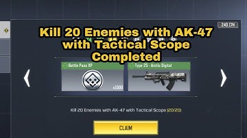 Kill 20 Enemies with AK-47 with Tactical Scope | SEASONAL Maximum Efficiency COD MOBILE