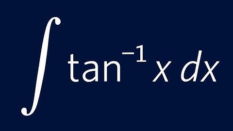 Calculus 2 integral of arctan(x) using integration by parts