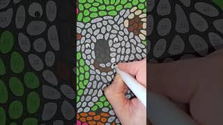 Stone Mosaic Animals by Belba Family 🐨 #coloring #satisfying #shorts