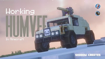 I Built a Working Humvee in Minecraft #create #trackwork