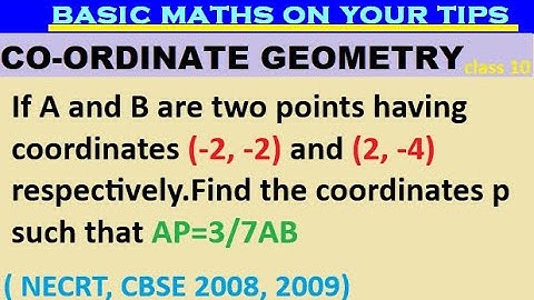 If A and B are two points having coordinates (-2, -2) and (2, -4) respectively. Find the coordinates