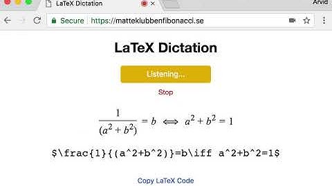 LaTeX Dictation