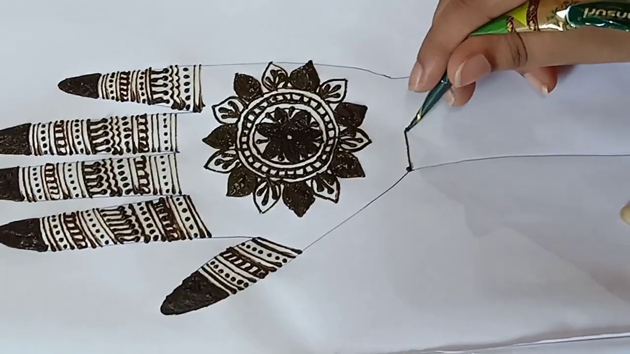 Beautiful mehndi design for beginners - YouTube