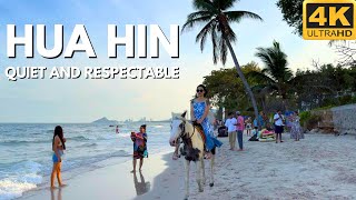 [4K] Walk around Hua Hin. Royal resort.