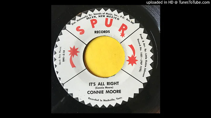 60s Pop Country Crossover 45 Connie Moore -It's Al...