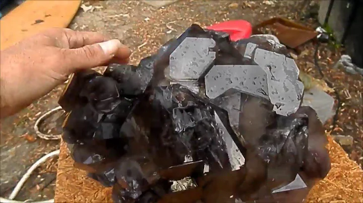 MUST SEE!  Giant Smoky quartz crystal cluster dug up South Carolina Gem mining Rockhounding