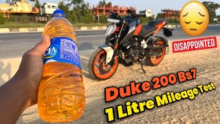 KTM Duke 200 Bs7 1 Litre Mileage Test After 1st Servicing | GoPro wala Rider