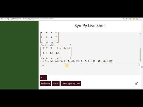 RREF withSympy