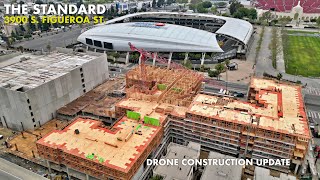 USC Adjacent Housing Next to LA Coliseum Aerial Construction Update