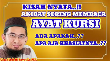 KISAH NYATA || AKIBAT SERING MEMBACA AYAT KURSI SELESAI SHOLAT || Ustad Adi Hidayat