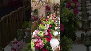 Boho theme with a touch of tropical colours decoration for a Ghanaian Traditional Marriage