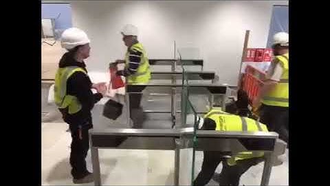 Installation of turnstiles and QR access control