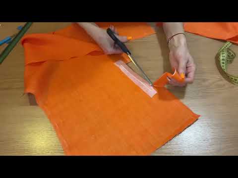 Видео: Как сделать карман в боковом шве со смещение на переднюю половинку