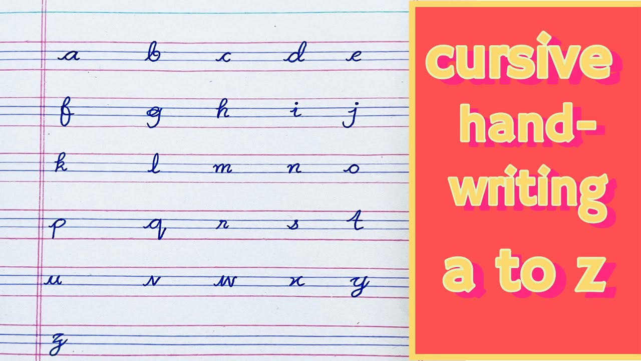 How to write a to z in cursive handwriting with pen| calligraphy|small ...